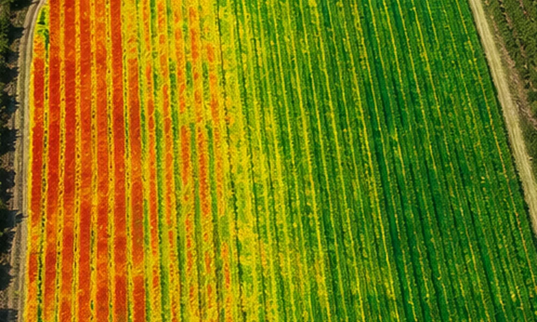 Mappa multispettrale per agricoltura di precisione e zone di attenzione