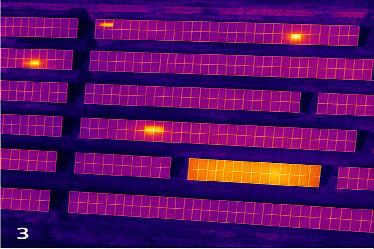 Mappatura termografica con drone su impianto fotovoltaico